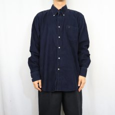 画像2: Barbour コーデュロイ ボタンダウンシャツ NAVY (2)