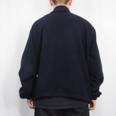 画像3: 90's POLO Ralph Lauren POLARTEC ロゴ刺繍 フリーススイングトップ NAVY XL (3)