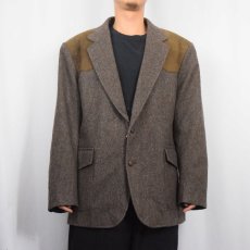 画像2: 90's Pendleton USA製 エルボーパッチ付き ウールテーラードジャケット SIZE44 (2)