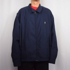 画像2: POLO Ralph Lauren チンスト付き ポリエステル スイングトップ NAVY 3XB (2)