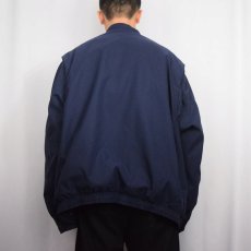 画像3: POLO Ralph Lauren チンスト付き ポリエステル スイングトップ NAVY 3XB (3)