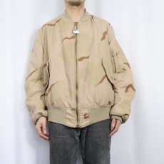 画像2: 民間品 90's〜 ALPHA INDUSTRIES,INC. USA製 MA-1 デザートカモ柄 フライトジャケット XXL (2)