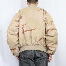 画像3: 民間品 90's〜 ALPHA INDUSTRIES,INC. USA製 MA-1 デザートカモ柄 フライトジャケット XXL (3)