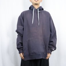 画像2: Champion フェードスウェットフーディ NAVY 2XL (2)