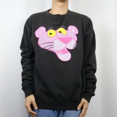 画像2: 90's PINK PANTHER USA製 キャラクタープリントスウェット BLACK XL (2)