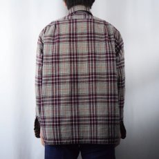 画像3: 70's Pendleton USA製 チェック柄 オープンカラーウールシャツ XL (3)