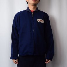 画像3: 60〜70's Unitog USA製 チェーンステッチ パッチ付き ワークジャケット NAVY SIZE48 REGULAR (3)