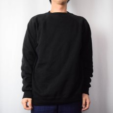 画像2: 90's Hanes Her Way USA製 無地 ラグランスウェット BLACK XL (2)