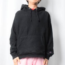 画像2: 2000's Champion REVERSE WEAVE スウェットフーディ BLACK 2XL (2)