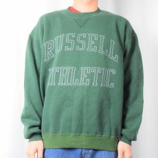 画像2: 90's〜 RUSSELL ATHLETIC USA製 前V プリントスウェット (2)