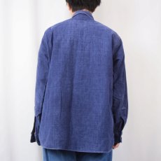 画像3: 70's L.L.Bean 筆記体タグ シャモアクロスシャツ NAVY SIZE17 (3)