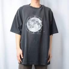 画像2: 2000's 月プリントTシャツ BLACK XXL (2)