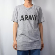 画像2: 80's Champion USA製 トリコタグ "ARMY" プリントTシャツ L (2)