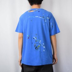 画像3: 90〜2000's "WILLY WACKER UNIVERSITY" ペンキペイント インディアンヘッドプリントTシャツ L (3)