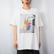 画像2: 90's RUBES "got milk" シュールイラストプリントTシャツ  (2)