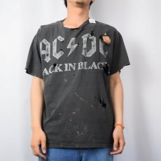 画像2: AC/DC "BACK IN BLACK" ロックバンドTシャツ (2)