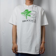 画像2: 90's USA製 "BROCCOLI?" 野菜プリントTシャツ XL (2)