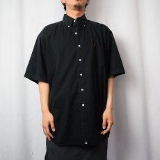 画像2: Ralph Lauren "BLAKE" コットンボタンダウンシャツ BLACK L (2)