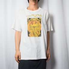 画像2: Alfons Mucha アートプリントTシャツ L (2)