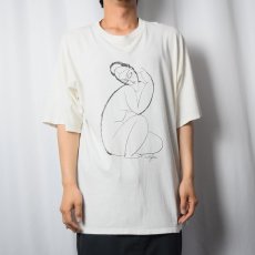 画像2: Amedeo Modigliani アートプリントTシャツ XL (2)