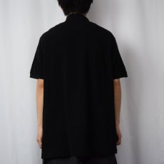 画像3: 70〜80's CHEMISE LACOSTE FRANCE製 ロゴ刺繍 鹿の子ポロシャツ BLACK SIZE7 (3)