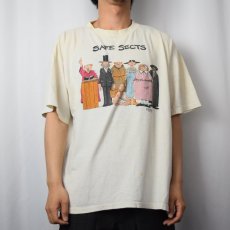 画像2: 90's USA製 "SAFE SECTS" イラストプリントTシャツ XL (2)