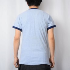 画像4: 60's Champion PRODUCTSタグ "NOTREDAME" プリントリンガーTシャツ M (4)