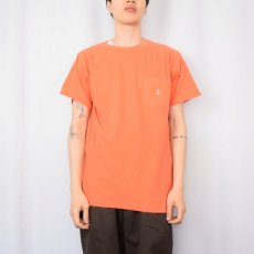 画像2: 80's POLO Ralph Lauren USA製 ロゴ刺繍 ポケットTシャツ XL (2)