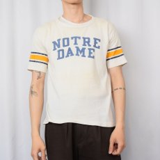 画像2: 70's Champion USA製 バータグ "NOTRE DAME" プリントTシャツ XL (2)