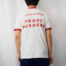 画像4: 70's Champion USA製 バータグ "SCHWINN" 自転車プリントリンガーTシャツ L (4)