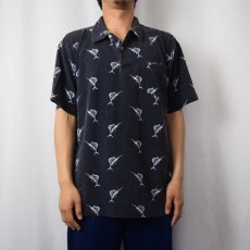 画像2: POLO Ralph Lauren 魚柄 鹿の子ポロシャツ XL (2)