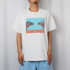 画像3: 90's Lee STEPHEN HUNECK "LOVE IS GIVE AND TAKE" アートプリントＴシャツ L (3)