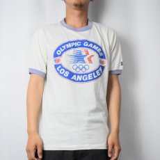 画像2: 80's Levi's USA製 "OLYMPIC GAMES LOS ANGELES" オリンピックプリントリンガーＴシャツ M (2)