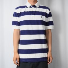 画像2: POLO Ralph Lauren ボーダー柄 ポロシャツ M (2)