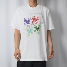 画像3: 90's DFE USA製 "different is... beautiful" カエルイラストプリントTシャツ XL (3)