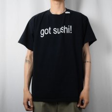 画像2: "got sushi!" パロディプリントTシャツ BLACK XL (2)