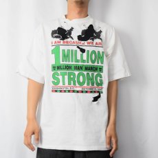 画像2: 90's USA製 "1 MILLION STRONG" プリントTシャツ XL (2)