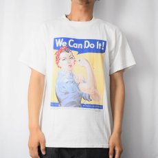 画像2: 90's "We Can Do It!" 第二次世界大戦 ポスタープリントTシャツ M (2)