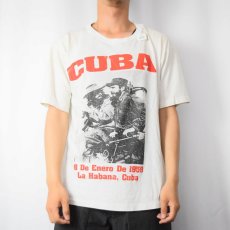 画像2: 80〜90's "CUBA" キューバ革命プリントTシャツ (2)