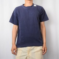 画像3: 〜80's 無地 リバーシブルTシャツ NAVY (3)