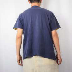 画像4: 〜80's 無地 リバーシブルTシャツ NAVY (4)