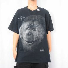 画像2: PHILADELPHIA ZOO "I love you man." ゴリラプリントTシャツ BLACK XL (2)