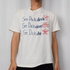 画像3: 80's USA製 "Don't be a Dick" メッセージプリントTシャツ L (3)