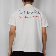 画像4: 80's USA製 "Don't be a Dick" メッセージプリントTシャツ L (4)