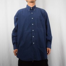 画像2: Ralph Lauren "BIG BUTTONDOWN" ロゴ刺繍 コットンボタンダウンシャツ SIZE16 1/2 (2)