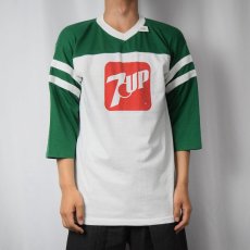 画像2: 70〜80's 7UP USA製 飲料メーカープリント フットボールTシャツ XL (2)