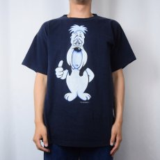 画像2: 90's Droopy Dog キャラクタープリントTシャツ NAVY L (2)