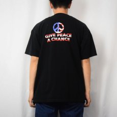 画像3: 2000's JOHN LENNON ピースマーク ミュージシャンプリントTシャツ BLACK L (3)