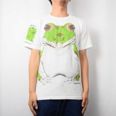 画像3: 80's Zoosloose "LEOPARD FROG" カエルプリントTシャツ M (3)