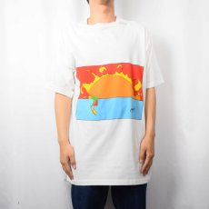 画像2: 80's PETER MAX アートプリントTシャツ XL (2)